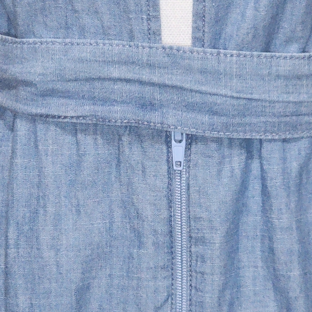 TOP SHOP Women's Demin Ruffle Mini Dress - Picture 11 of 13